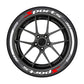 📢📢50 % DE RÉDUCTION !! ⏰Autocollants de Lettrage pour Flanc de Pneu – Adhésif Haute Qualité & 4 Couleurs for Look Racing Sportif ✨