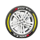 📢📢50 % DE RÉDUCTION !! ⏰Autocollants de Lettrage pour Flanc de Pneu – Adhésif Haute Qualité & 4 Couleurs for Look Racing Sportif ✨