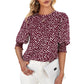 👚 50% OFF NOW!🌿 Women's Casual Polka Dot 3/4 Sleeve Blouse – Breathable & Elegant – Chic Daily Essential 🎀