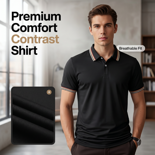 📢📢40 % DE RÉDUCTION !! ⏰T-Shirt Homme à Séchage Rapide avec Col Contrastant