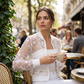 Veste en Maille Transparente Florale d'Été pour Femme