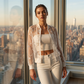 Veste en Maille Transparente Florale d'Été pour Femme
