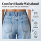 📢📢40% OFF !! ⏰Women's Wide-Leg Jeans with Patch Pockets