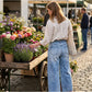 📢📢40% OFF !! ⏰Women's Wide-Leg Jeans with Patch Pockets