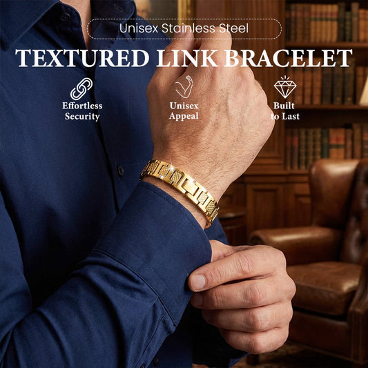 📢📢-30% !! ⏰Bracelet Maille Texturée en Acier Inoxydable Unisexe