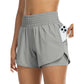 📢📢40 % DE RÉDUCTION !! ⏰ Short de Yoga Athlétique Femme Double Couche - Short de Gym