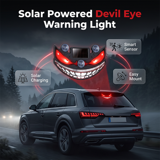 📢📢40 % DE RÉDUCTION !! ⏰Solar Devil Eye LED Car Warning Light