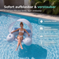 📢📢40 % DE RÉDUCTION !! ⏰Chaise longue de piscine gonflable avec pare-soleil amovible