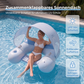 📢📢40 % DE RÉDUCTION !! ⏰Chaise longue de piscine gonflable avec pare-soleil amovible