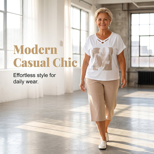 📢📢40% DE RÉDUCTION !! ⏰ Ensemble 2 pièces décontracté col V & pantalon court – confortable, respirant & polyvalent ✨
