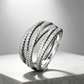 📢📢40% DE RÉDUCTION !! ⏰💍 Bague croix multi-rangs ajustable - Parfaite au quotidien, pour aller au travail ou pour les soirées ✨