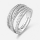 📢📢40% DE RÉDUCTION !! ⏰💍 Bague croix multi-rangs ajustable - Parfaite au quotidien, pour aller au travail ou pour les soirées ✨