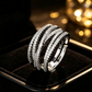 📢📢40% DE RÉDUCTION !! ⏰💍 Bague croix multi-rangs ajustable - Parfaite au quotidien, pour aller au travail ou pour les soirées ✨