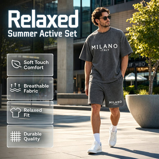 Ensemble T-Shirt et Short Décontracté pour Homme