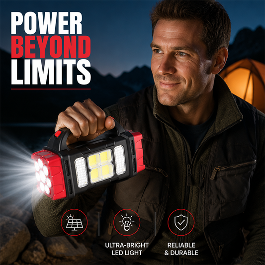 📢📢40% DE RÉDUCTION !! ⏰ Lampe de Poche LED Rechargeable – ABS – LED+COB & Étanche for Camping & Urgences