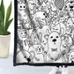 DIY Coloring Blanket with 24 Markers