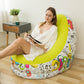 📢📢40% DE RÉDUCTION !! ⏰[Cadeau Idéal] Fauteuil Pouf Gonflable Épaissi Pour Adultes Avec Repose-Pieds