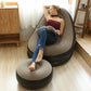 📢📢40% DE RÉDUCTION !! ⏰[Cadeau Idéal] Fauteuil Pouf Gonflable Épaissi Pour Adultes Avec Repose-Pieds