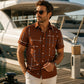 ☀️ 50% DE RÉDUCTION ! 👔 Chemise Homme Imprimé Géométrique – Mélange – Coupe Ample & Douceur Été for Vacances