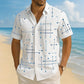 ☀️ 50% DE RÉDUCTION ! 👔 Chemise Homme Imprimé Géométrique – Mélange – Coupe Ample & Douceur Été for Vacances