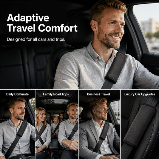 📢📢50% DE RÉDUCTION !! ⏰Coussin de Ceinture de Sécurité – Fausse Suède – Rembourré & Universel for Confort Auto