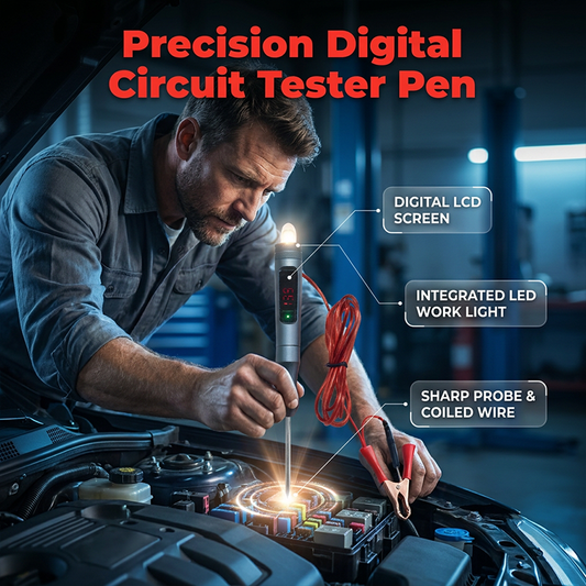 📢📢40% DE RÉDUCTION !! ⏰ Stylo Testeur Circuit Auto Numérique – Acier Allié & Cuivre – 4,5-36 V & Écran LCD for Diagnostic