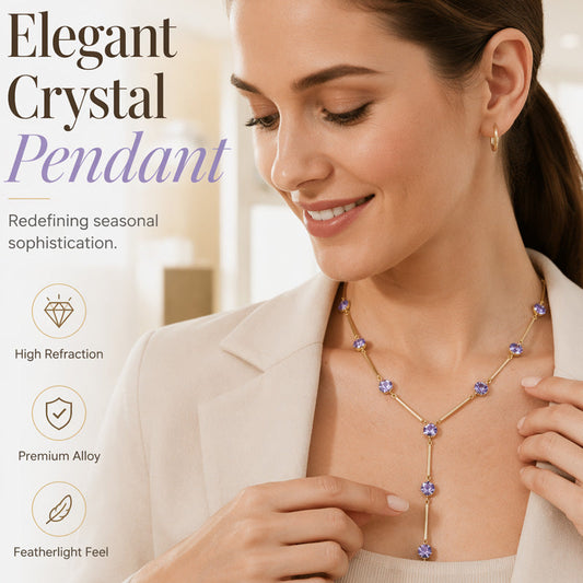 📢40% DE RÉDUCTION ! ⏰ Collier Pendentif Y Élégant – Alliage & Cristal Artificiel – Géométrique & Brillant for Femme