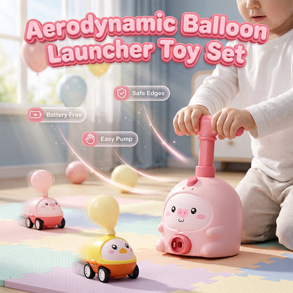 📢📢40% DE RÉDUCTION !! ⏰Ensemble de jouets lanceur de voitures propulsé par ballons pour enfants