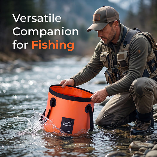 📢📢40% DE RÉDUCTION !! ⏰Seau Pliant Portable Camping & Pêche – PVC 500D – 12 L / 20 L – Imperméable & Léger for Plein Air