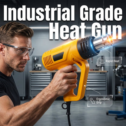 📢📢50% DE RÉDUCTION !! ⏰Pistolet à Chaleur Électrique 2000 W – 2 Températures (300 °C / 600 °C) & Câble 1,5-5 m for Covering Auto & Bricolage