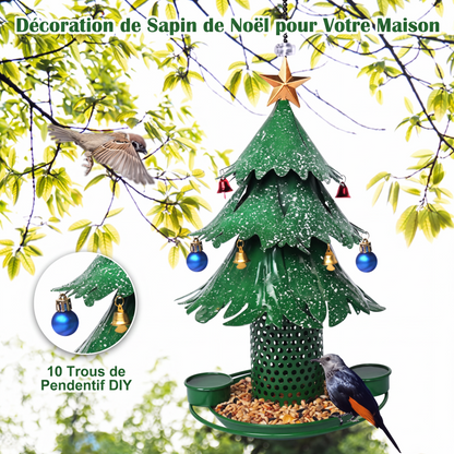 📢📢40% DE RÉDUCTION !! ⏰ Distributeur à Graines pour Oiseaux en Forme d’Arbre Festif – Fer – Construction Métallique Résistant aux Intempéries pour Jardin et Balcon 🌿