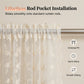 📢📢50% DE RÉDUCTION !! ⏰ Voilage Brodé Floral à Nouer – Polyester – Broderies Délicates & Rubans Ajustables pour Lumière Douce et Intimité ✨