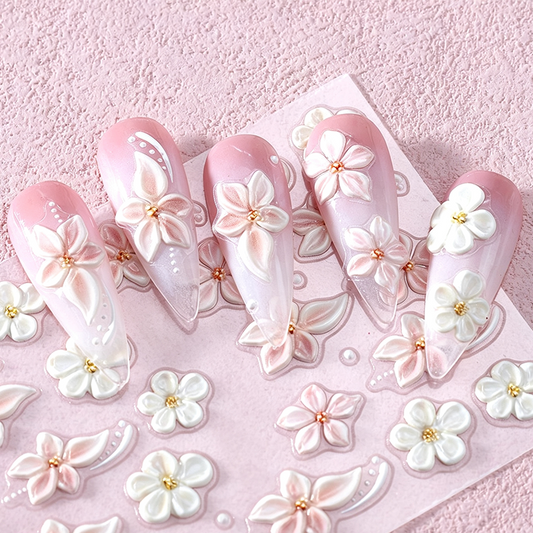 📢📢Achetez 1, Obtenez 1 Gratuit !! ⏰Autocollants pour Ongles Floraux 5D