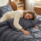 📢📢40% DE RÉDUCTION !! ⏰ Parure de Couette 3 Pièces à Plis Pintuck – Fibre Chimique – Fermeture à Glissière Cachée & Lavable en Machine pour Chambre Élégante 🛌