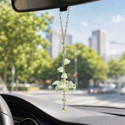 Elegant Floral Car Charm