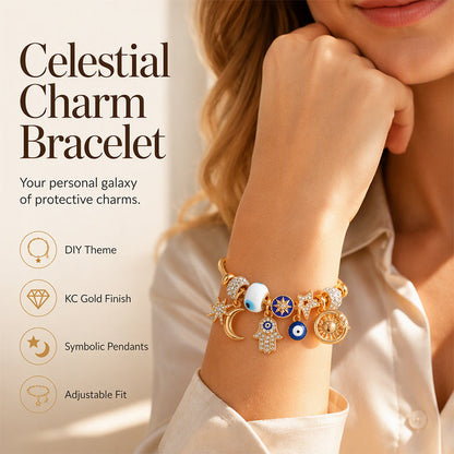 📢📢40% DE RÉDUCTION !! ⏰Bracelet Charme Soleil Lune Céleste