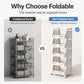 📢📢40 % DE RÉDUCTION !! ⏰ Organisateur de Rangement Pliable à Plusieurs Niveaux – Roulettes 360° & Gain de Place for Un Intérieur Organisé et Mobile ✨📦