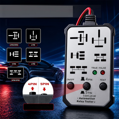 📢📢40% DE RÉDUCTION !! ⏰Testeur de Relais Automobile avec Extracteur – Compatible 12V/24V – 4 & 5 Broches – Diagnostic LED Instantané ⚡