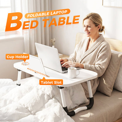 📢📢40% DE RÉDUCTION !! ⏰Foldable Laptop Bed Table with Cup Holder