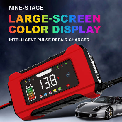 📢📢40% DE RÉDUCTION !! ⏰Chargeur de Batterie de Voiture Intelligent 12V 6A avec Écran LCD