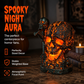 📢📢40% DE RÉDUCTION !! ⏰Lampe Tête de Mort en Résine d'Halloween - Ornement Lumineux de Table