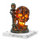 📢📢40% DE RÉDUCTION !! ⏰Lampe Tête de Mort en Résine d'Halloween - Ornement Lumineux de Table