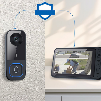 📢📢40 % DE RÉDUCTION !! ⏰ Sonnette vidéo HD – 1080P, angle 170°, audio bidirectionnel & portée 150 m ✨