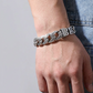 📢📢40 % DE RÉDUCTION !! ⏰Bracelet Mantra Rétro pour Homme – Six Syllabes Gravées & Finition Argent Vintage – Double Chaîne, 18–22 cm for Style Spirituel ✨