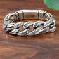 📢📢40 % DE RÉDUCTION !! ⏰Bracelet Mantra Rétro pour Homme – Six Syllabes Gravées & Finition Argent Vintage – Double Chaîne, 18–22 cm for Style Spirituel ✨
