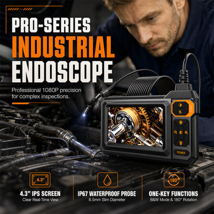 📢📢50% DE RÉDUCTION !! ⏰Endoscope d'inspection HD – Écran IPS, sonde étanche IP67 ✨