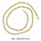 📢📢40 % DE RÉDUCTION !! ⏰ Collier chaîne plate – Plaqué or, étoiles gravées & 60 cm – Look raffiné ✨