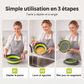 📢📢40 % DE RÉDUCTION !! ⏰ Passoire pliable multifonction – Égouttoir avec base de vidange, compacte et pratique, lavez et égouttez vos aliments sans encombrer votre cuisine, puis rangez-la à plat 🌿👌