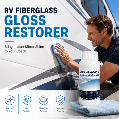 📢📢Achetez-en 2 obtenez-en 1 gratuit!! ⏰Restaurateur de Brillance pour Fibre de Verre – Protection UV & Barrière Anti-Intempéries pour Camping-Car.