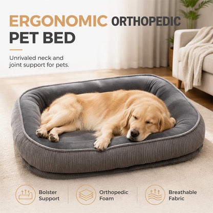 📢📢40 % DE RÉDUCTION !! ⏰Lit Confortable pour Animaux – Mousse de Soutien & Double Texture Respirante pour un Repos Douillet.